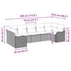 vidaXL Garden Sofa Set Black Poly Rattan