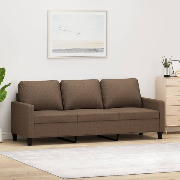vidaXL 3-seater Sofa Brown 100% polyester, metal, textilene 70.9 in
