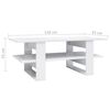 vidaXL Coffee Table High Gloss White 43.3" x 21.7" x 16.5" Engineered Wood
