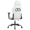 vidaXL Gaming Chair White and Black Faux leather, metal, plywood
