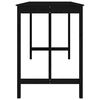 vidaXL Bar Table Black Solid pine wood Large Bar Table Rectangular