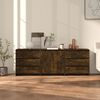 vidaXL Sideboard Set of 3 Smoked Oak Engineered Wood Medium