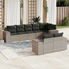 vidaXL Garden Sofa Set Light Gray Poly Rattan Large Modular