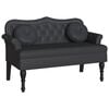 vidaXL Chesterfield Bench Black 120.5 x 65 x 75 cm Faux Leather