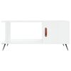 vidaXL Coffee Table High gloss white Engineered wood, Iron Medium