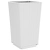 vidaXL Garden Planter Set of 4 White Polypropylene 12.8x12.8x22.4 in
