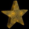 vidaXL Christmas Decoration Stars 3 pcs Gold Mesh LED Outdoor Indoor