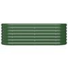 vidaXL Garden Raised Bed Green Powder-coated steel Medium Durable