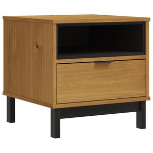 vidaXL Side Table Oak Solid pine wood 19.7 in Side Table Square