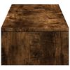 vidaXL Monitor Stand with Drawers Smoked Oak 39.4x10.6x5.9" Engineered Wood