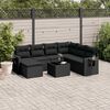 vidaXL Garden Sofa Set Black
