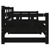 vidaXL Pull-out Day Bed Black Solid pine wood 2x