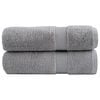 vidaXL Shower Towel Set of 2 Grey 100% cotton 27.6 x 55.1 in Durable