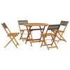 vidaXL Garden Dining Set Grey Solid acacia wood, polypropylene Standard
