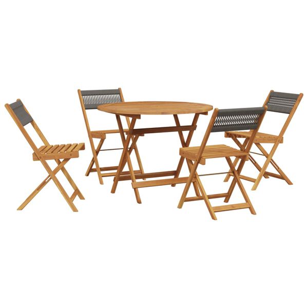 vidaXL Garden Dining Set Grey Solid acacia wood, polypropylene Standard