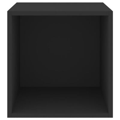 vidaXL Wall Cabinets 2 pcs Black 14.6"x14.6"x14.6" Chipboard