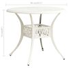 vidaXL Garden Table White Cast aluminum Medium Durable Garden Table