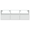 vidaXL TV Wall Cabinet White Engineered wood 51.2x12.2x17.7 in
