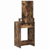 vidaXL Dressing Table with Drawer Smoked Oak 19.69 x 16.14 x 55.12 in