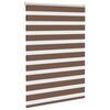 vidaXL Zebra Blind Brown 100% Polyester; Aluminum top rail 39.4 x 59.1 in