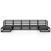vidaXL Garden Lounge Set Black Solid Pine Wood Standard Modular