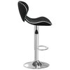 vidaXL Bar Stool Black Faux leather Standard Bar Stool Round