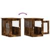 vidaXL Dog Crate Furniture Smoked oak Engineered wood, steel Medium