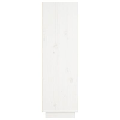 vidaXL Highboard White 14.6"x13.4"x43.3" Solid Wood Pine