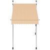 vidaXL Retractable Awning Orange and White Stripes