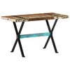 vidaXL Dining Table Multicolor Solid reclaimed wood and steel Medium