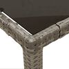 vidaXL Garden Dining Set Grey PE Rattan 7 Piece UV-resistant materials