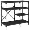 vidaXL Baker's Rack Black 35.4"x15.7"x33.1" Engineered Wood and Metal