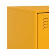 vidaXL Bedside Cabinet Set of 2 Yellow Steel Medium Bedside Cabinet