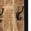 vidaXL Coat Rack Natural mango wood, black Solid mango wood, iron Medium