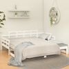 vidaXL Day Bed White Solid pine wood 2x Pull-Out Day Bed Rectangular