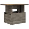 vidaXL Garden Table Grey PE rattan, powder-coated steel, solid acacia wood