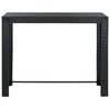 vidaXL 7 Piece Patio Bar Set with Armrest Poly Rattan Black