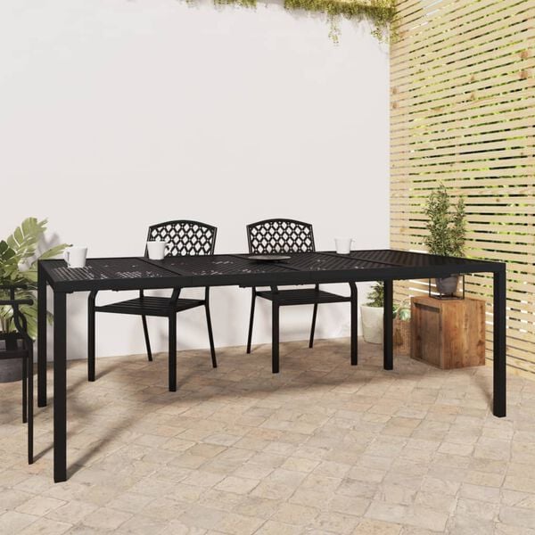 vidaXL Garden Table Anthracite Steel 79 x 39.4 in, Height 28.3 in