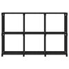 vidaXL Display Shelf Black Steel, polyester fabric Medium Display Shelf