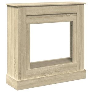 vidaXL Fireplace Surround Sonoma Oak 35.4x11.8x35.4" Engineered Wood