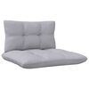 vidaXL Garden Lounge Set Grey Solid pine wood, 100% polyester Medium