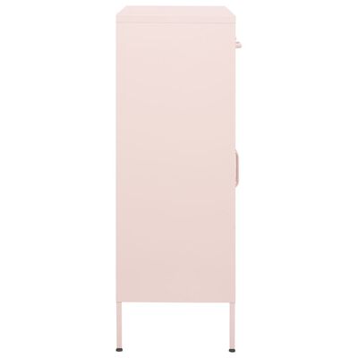 vidaXL Storage Cabinet Pink 31.5"x13.8"x40" Steel