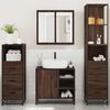 vidaXL Bathroom Furniture Set Brown Oak Engineered wood and metal Medium