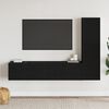 vidaXL TV Cabinet Set 4 pcs Black Oak 51.38 x 11.81 x 55.12 in