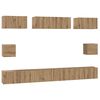 vidaXL TV Cabinet Set Wall-mounted 8 pcs Artisan Oak Engineered Wood