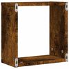 vidaXL Wall Cube Shelf Set of 2 Smoked oak Engineered wood
