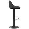 vidaXL Bar Stool Set of 2 Black Velvet Adjustable Swivel Bar Stool