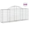vidaXL Gabion Basket Set of 30 Silver Galvanized iron