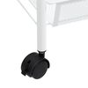 vidaXL 5-Tier Kitchen Trolley White 18.1"x10.2"x41.3" Iron