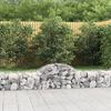 vidaXL Gabion Basket Set of 2 Silver Galvanized Iron Extra Large